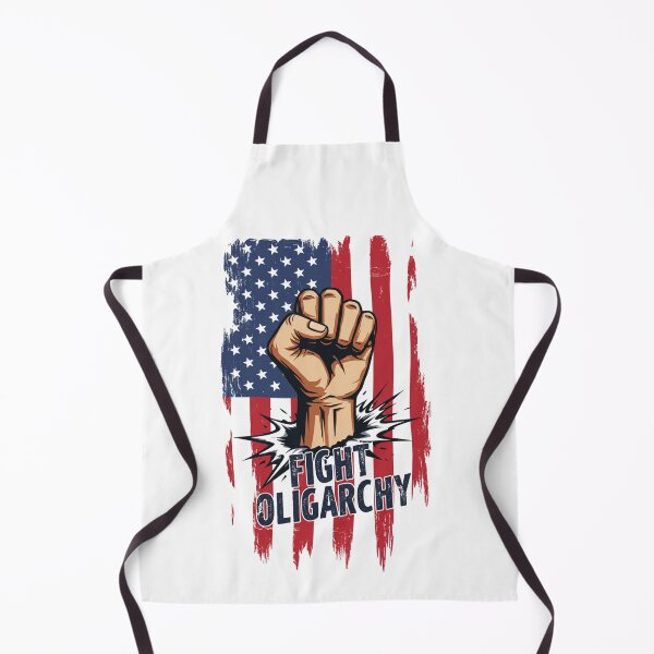 Item preview, Stylized Clenched Fist Against American Flag – Stand Against Oligarchy & Fight for Justice designed and sold by Colorful-Garden.