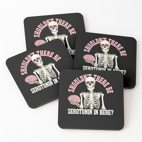 Item preview, Shouldn't There Be Serotonin in Here? - Retro Skeleton Design designed and sold by FocusedPatterns.
