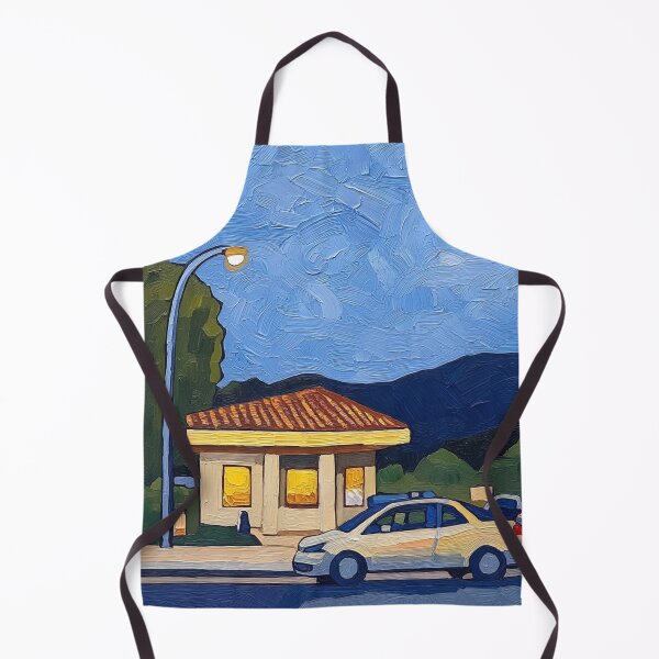 Item preview, Gas station | Post-impressionist painting style designed and sold by ComicsFactory.