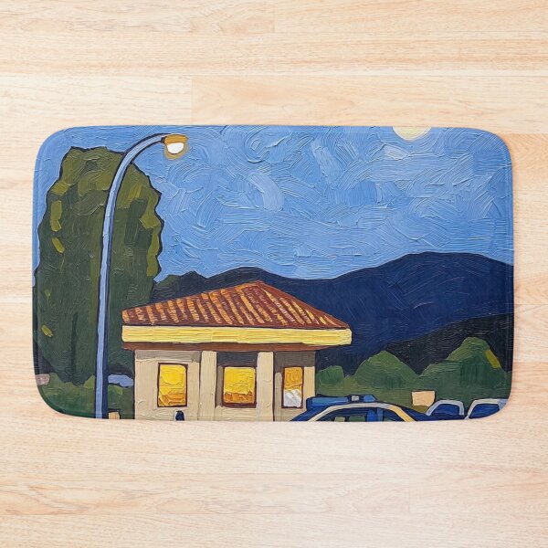 Item preview, Gas station | Post-impressionist painting style designed and sold by ComicsFactory.