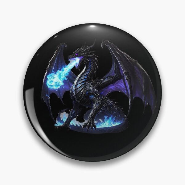Item preview, Dragons breathing fire - Black Dragon designed and sold by Fantasy-Vibes.
