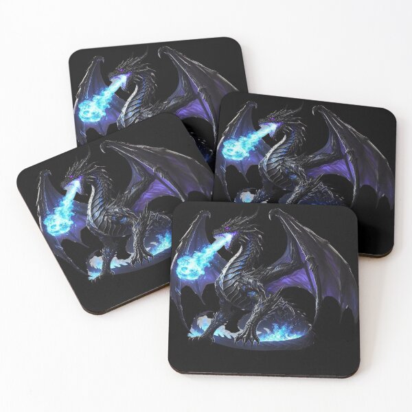 Item preview, Dragons breathing fire - Black Dragon designed and sold by Fantasy-Vibes.