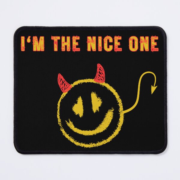 Item preview, Ironic Devil's Face with Emoji Style - 'I Am the Nice One' Graphic designed and sold by SimpleUla.