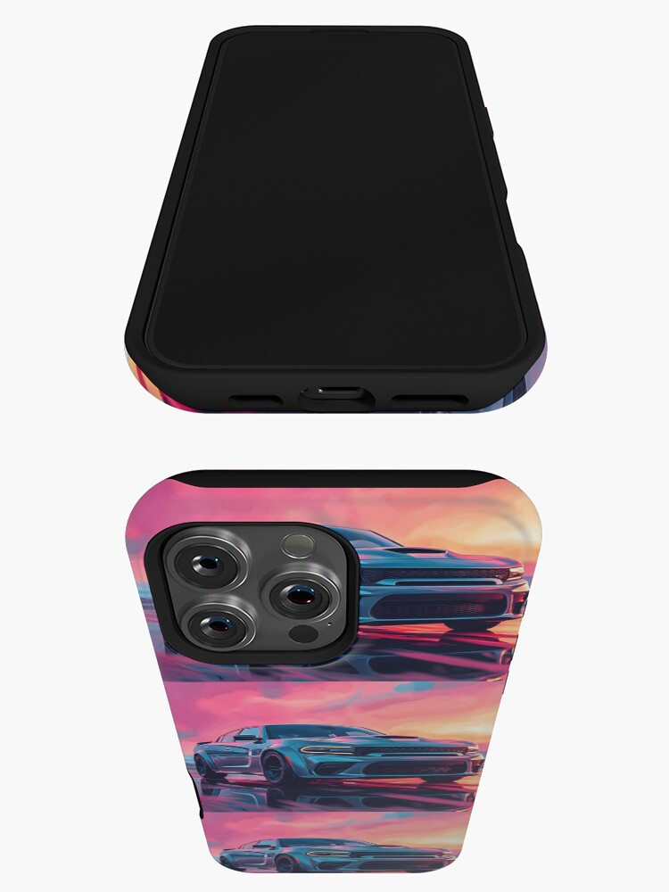 Gunmetal Grey Dodge Charger SRT – Pop Art Edition iPhone Case