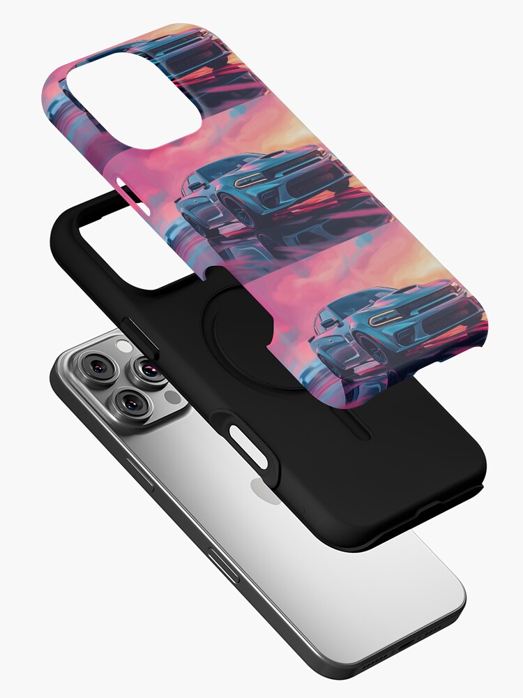Gunmetal Grey Dodge Charger SRT – Pop Art Edition iPhone Case