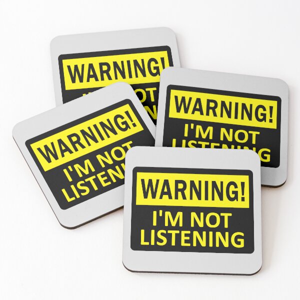Item preview, Warning I'm Not Listening designed and sold by Jeallan Designs.