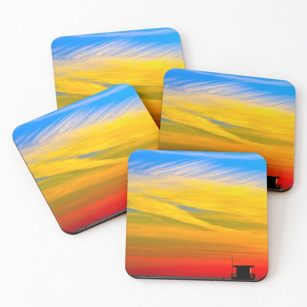 Item preview, Colorful Sunset Sky Santa Monica Beach  designed and sold by KATKattalestv.