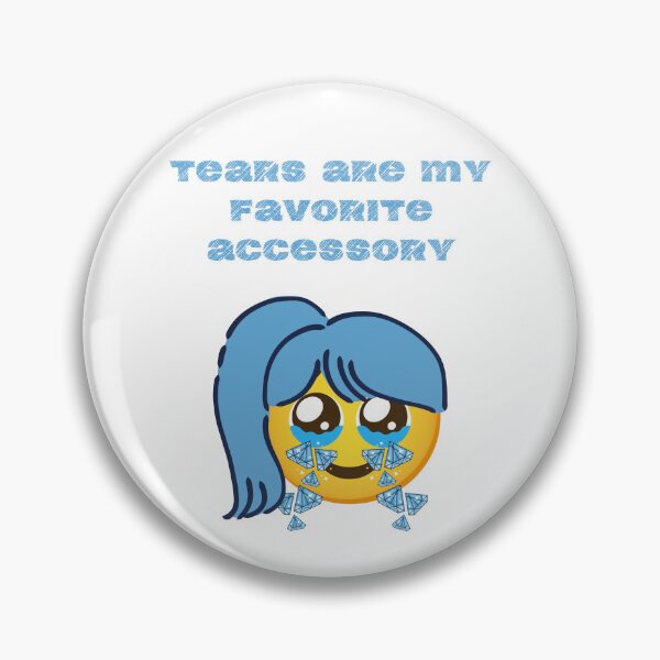 Item preview, Emoji with Diamond Tears – ‘Tears Are My Favorite Accessory’ Graphic designed and sold by SimpleUla.