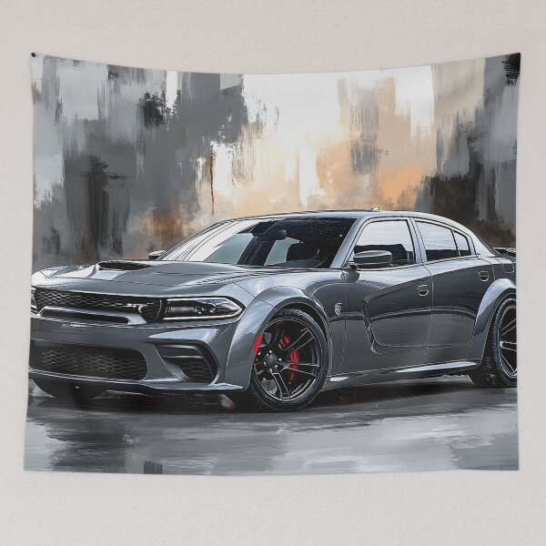 Item preview, Gunmetal Grey Dodge Charger SRT – Pop Art Edition III designed and sold by AutoPopStudio.