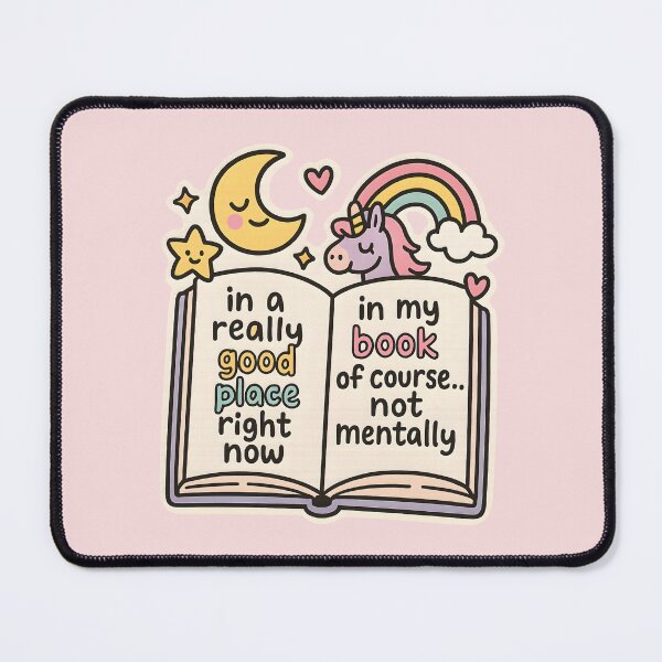 Item preview, In A Really Good Place Right Now Bookish designed and sold by thecatcouch.
