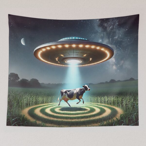 Item preview, Alien Cow Abduction designed and sold by Living Dreamscapes - Eric Hamrin.