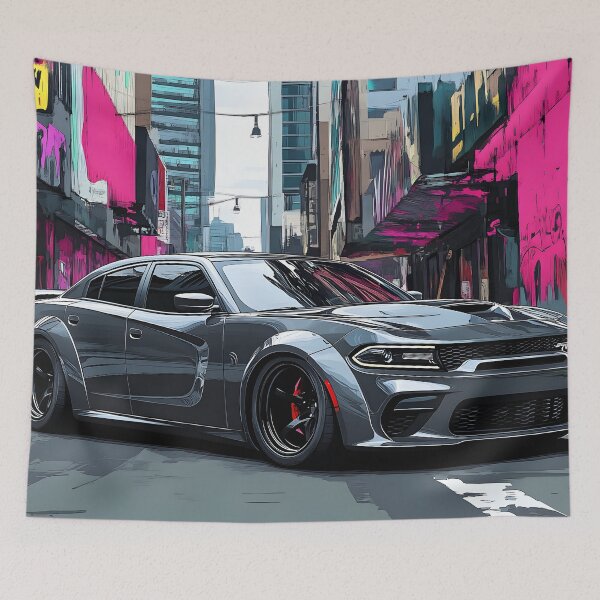 Item preview, Gunmetal Grey Dodge Charger SRT – Pop Art Edition VI designed and sold by AutoPopStudio.