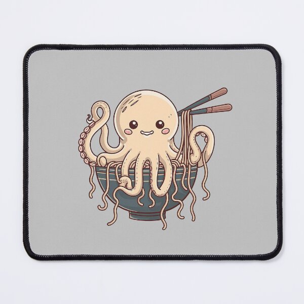 Item preview, Cute Noodle Octopus – Kawaii Ramen-Inspired Design designed and sold by Verycutethings.