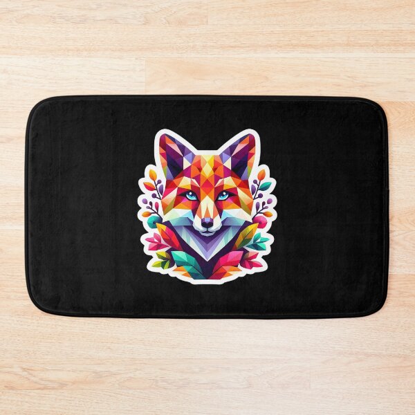 Item preview, Vibrant Geometric Fox Sticker - Colorful Polygonal Animal Art designed and sold by Psycho-Crazy.
