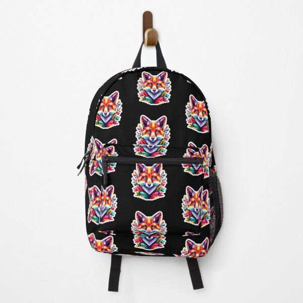 Item preview, Vibrant Geometric Fox Sticker - Colorful Polygonal Animal Art designed and sold by Psycho-Crazy.
