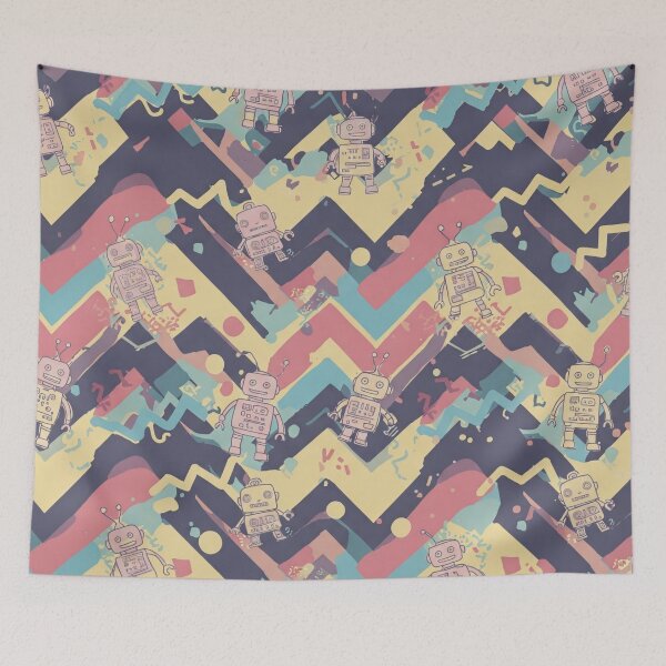 Item preview, robot pattern designed and sold by TEEJAMBOREE.