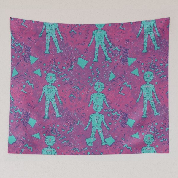 Item preview, robot pattern designed and sold by TEEJAMBOREE.
