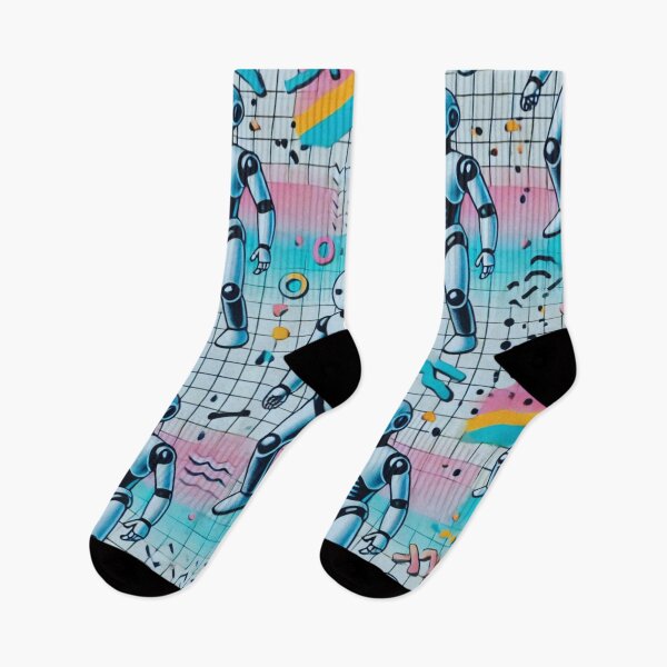 Item preview, robot pattern designed and sold by TEEJAMBOREE.