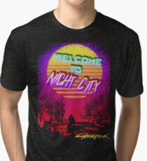 Welcome To Night City Tri-blend T-Shirt