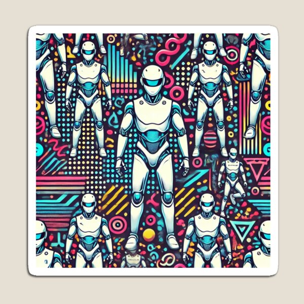 Item preview, robot pattern designed and sold by TEEJAMBOREE.