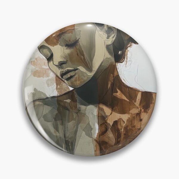 Item preview, Emotional Portrait of a Woman in Earth Tone Watercolor designed and sold by viking75store.