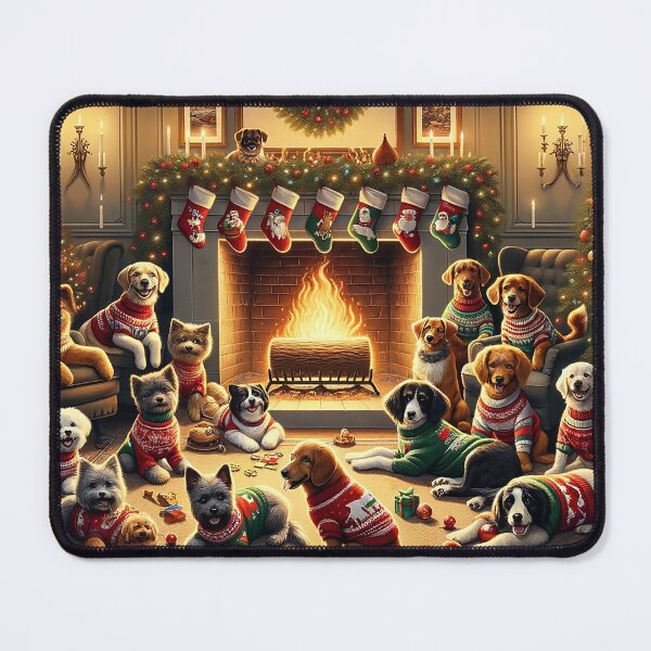 Item preview, Dog on a Yule-Log Fam designed and sold by Living Dreamscapes - Eric Hamrin.