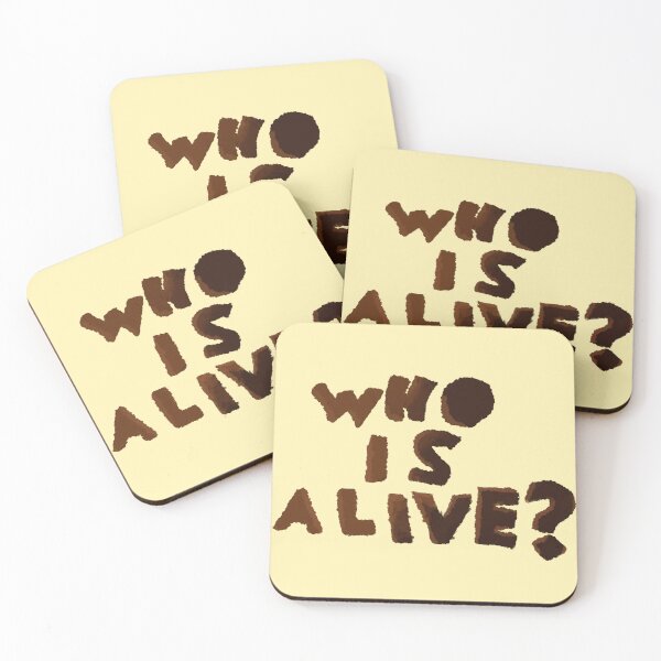 Item preview, Severance Inspired - Who Is Alive? - Mark’s Innie Outie Message designed and sold by Chloë, Natalie, & Sam Buse.