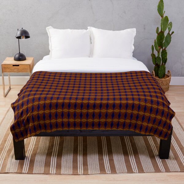Item preview, Earthy Brown and Blue Diamond Pattern designed and sold by Leufia.
