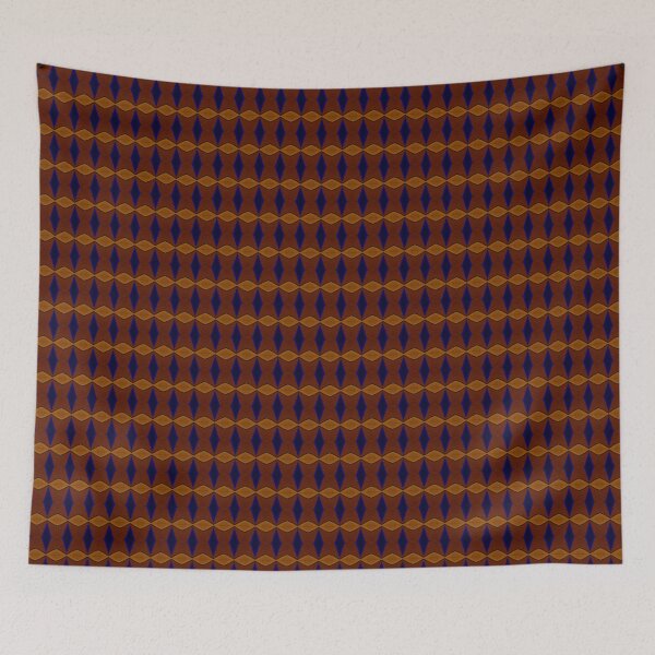 Item preview, Earthy Brown and Blue Diamond Pattern designed and sold by Leufia.