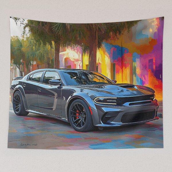 Item preview, Grey Dodge Charger SRT – Pop Art Edition II designed and sold by AutoPopStudio.