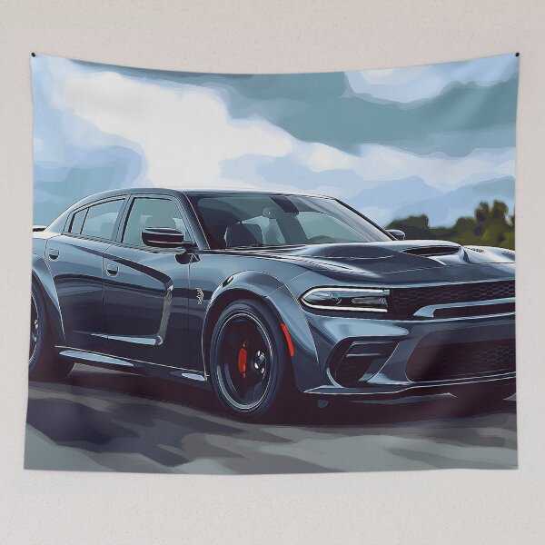 Item preview, Grey Dodge Charger SRT – Pop Art Edition IV designed and sold by AutoPopStudio.