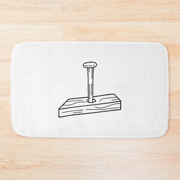 Item preview, Nail partially hammered into a wooden surface designed and sold by rasagamastore.