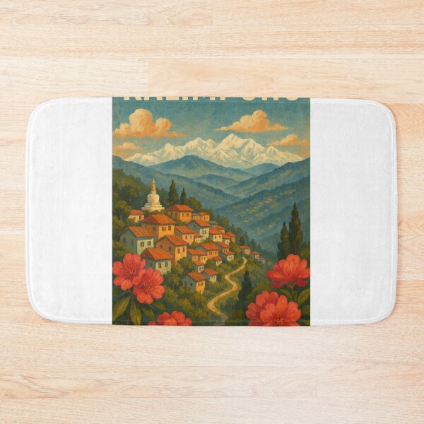 Item preview, Kalimpong Hills and Himalayan View with Prayer Flags designed and sold by Aryabek.