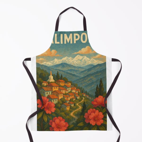 Item preview, Kalimpong Hills and Himalayan View with Prayer Flags designed and sold by Aryabek.