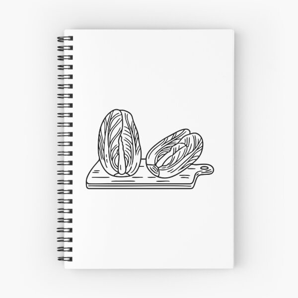 Item preview, Napa cabbage being chopped on a wooden cutting board designed and sold by rasagamastore.