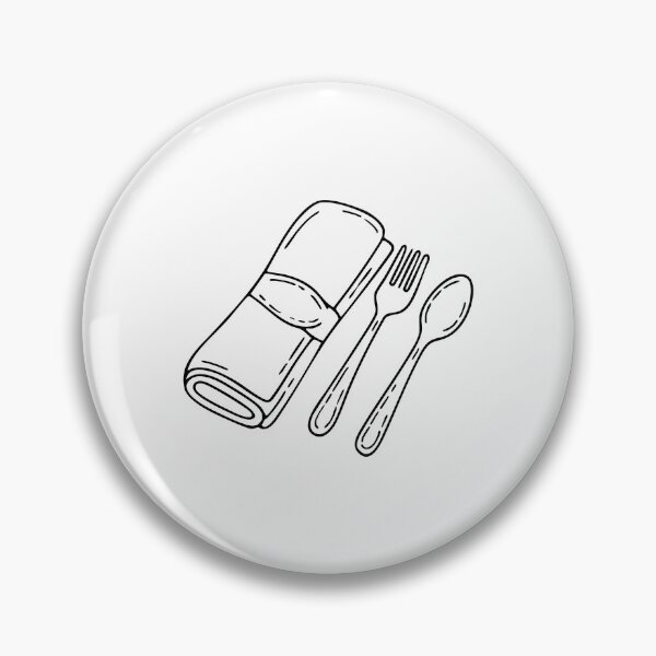 Item preview, Napkin folded neatly beside a set of silverware designed and sold by rasagamastore.