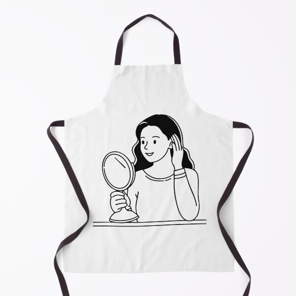 Item preview, Woman adjusting their hair while looking into a mirror designed and sold by rasagamastore.