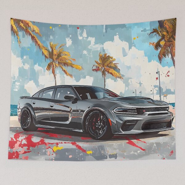 Item preview, Grey Dodge Charger SRT – Pop Art Edition VII designed and sold by AutoPopStudio.