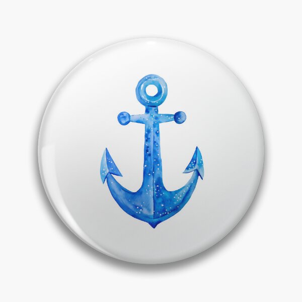 Artikelvorschau, Blauer Anker – Maritime Aquarellkunst entworfen und verkauft von Kids Art 4U.
