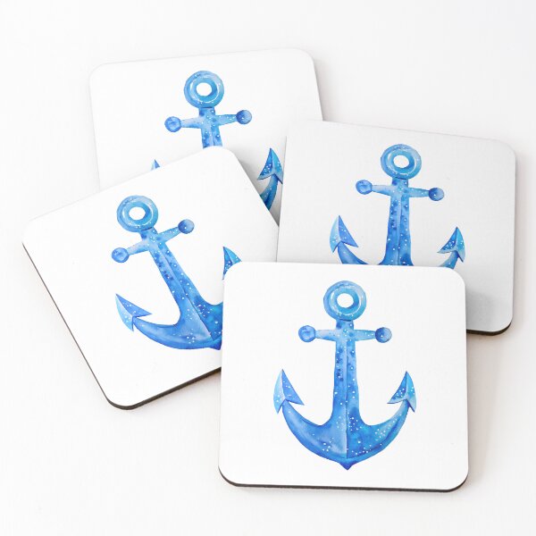 Item preview, Blue Anchor – Nautical Watercolor Maritime Art designed and sold by Kids Art 4U.