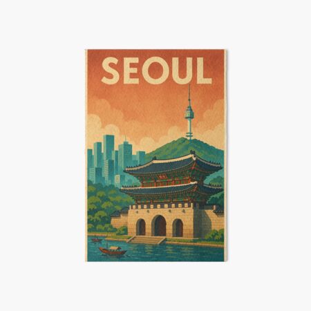 Item preview, Korea Seoul Gyeongbokgung Palace with Namsan Tower at Sunset designed and sold by Aryabek.