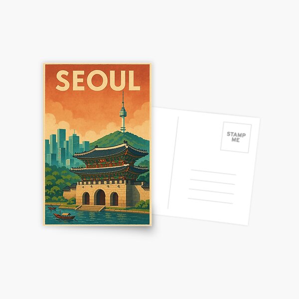 Item preview, Korea Seoul Gyeongbokgung Palace with Namsan Tower at Sunset designed and sold by Aryabek.