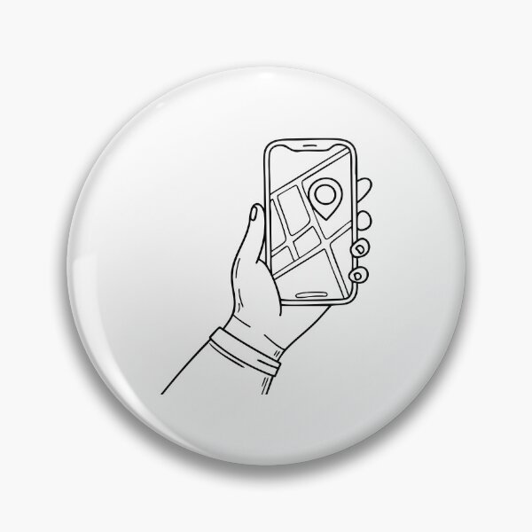 Item preview, Navigation app open on a phone held by a traveler designed and sold by rasagamastore.