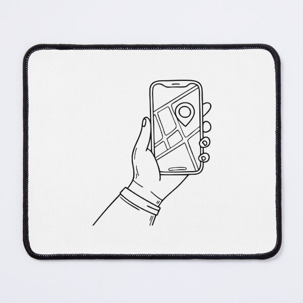 Item preview, Navigation app open on a phone held by a traveler designed and sold by rasagamastore.