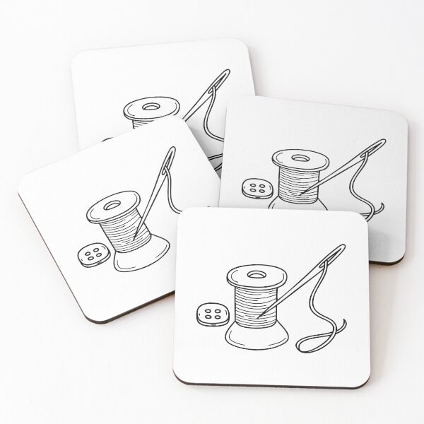 Item preview, Needle resting beside a spool of thread on a sewing kit designed and sold by rasagamastore.