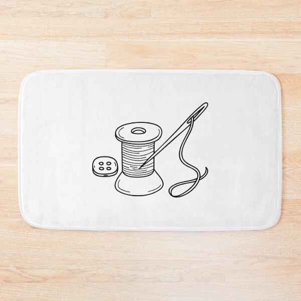 Item preview, Needle resting beside a spool of thread on a sewing kit designed and sold by rasagamastore.