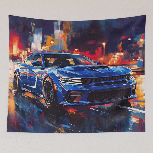 Item preview, Blue Dodge Charger SRT – Pop Art Edition II designed and sold by AutoPopStudio.
