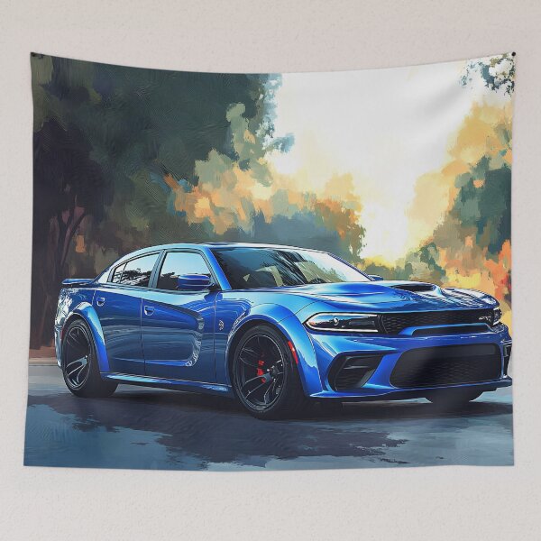 Item preview, Blue Dodge Charger SRT – Pop Art Edition VI designed and sold by AutoPopStudio.