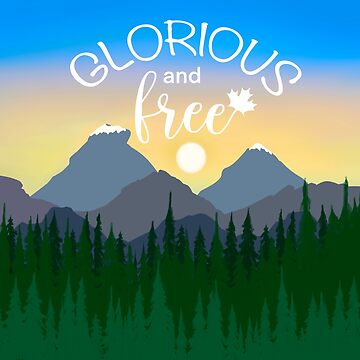 Artwork thumbnail, Glorious and Free Canada Landscape by Julie Erin Designs