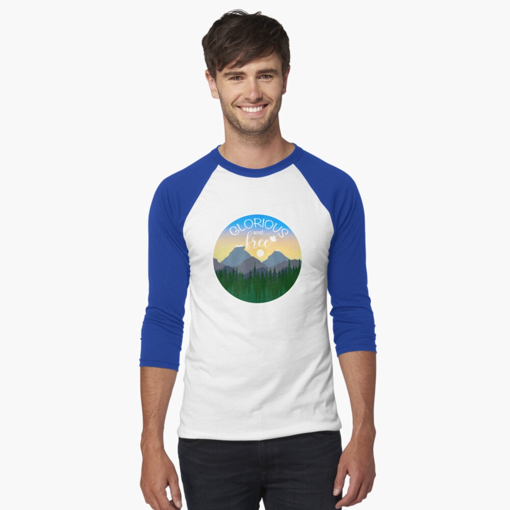 Item preview, Baseball ¾ Sleeve T-Shirt designed and sold by julieerindesign.